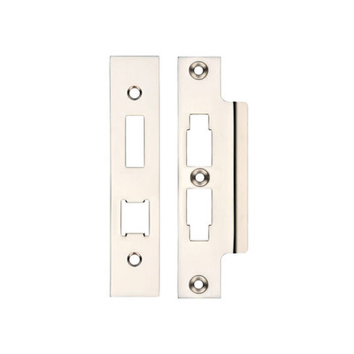 Zoo Hardware Face Plate And Strike Plate Accessory Pack For Horizontal Lock, Polished Nickel - ZLAP16BPN POLISHED NICKEL