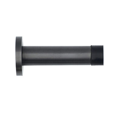 Zoo Hardware Cylinder Door Stop With Rose (70mm Length), PVD Graphite - ZAS07-PVDGH PVD GRAPHITE