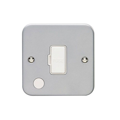 Carlisle Brass Eurolite Utility 13 Amp Un-Switched Fuse Spur With Flex Outlet, Metal Clad - MCUSWFFOW METAL CLAD