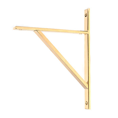 From The Anvil Chalfont Shelf Bracket (260mm x 200mm OR 314mm x 250mm), Polished Brass - 51145 POLISHED BRASS - 260mm x 200mm
