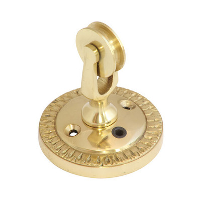 Prima Pulley For Butlers Bell On Round Plate (58mm Diameter), Polished Brass - BH1011APB POLISHED BRASS
