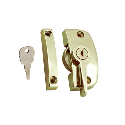 ASEC Reversible Handing Locking Window Pivot (8.5mm, 11.55mm Keep Or Without Keep), Gold - AS11672 GOLD - 11.5mm KEEP