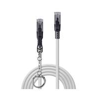 Image of Lindy 1.5m Cat.6A S/FTP Locking Network Cable, Grey