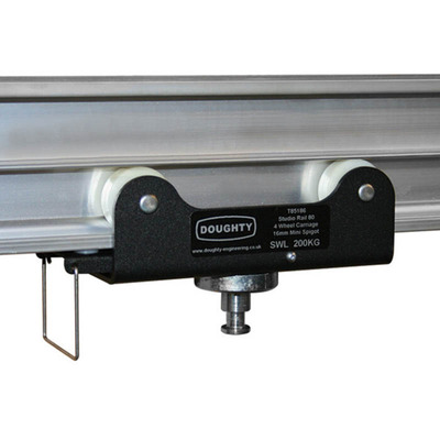 Doughty Studio Rail 80 4 Wheel Carriage Braked - 16mm Mini Spigot
