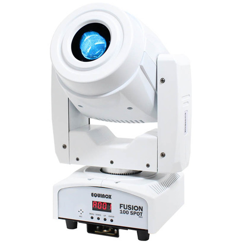 Moving Head 80 Watt LED - 3 Facet Prism 5 Gobos & 7 Colours - White Case