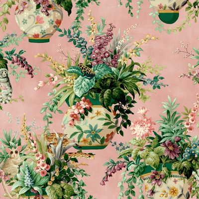 Floral Vase Wallpaper Pink Holden 13481

