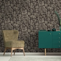 Image of Khalili Wallpaper Brindle Flock Texture Black Holden 99406