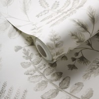 Marianne Bracken Leaf Wallpaper Natural Clarke and Clarke W015603