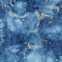 Image of Luxe Collection Marble Heavyweight Vinyl Wallpaper Blue / Gold World of Wallpaper WOW087