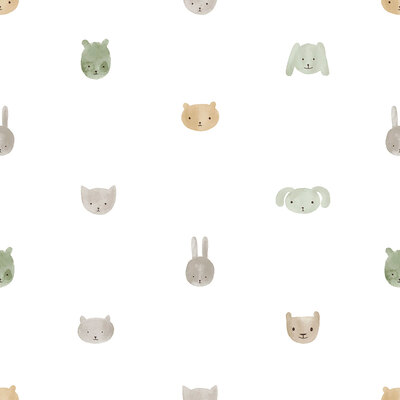 Little Explorers 2 Wallpaper Happy Heads Green Galerie 14812
