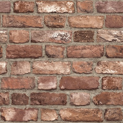 Brick Effect Vinyl Wallpaper Red Grandeco A28901

