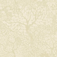 Hjarterum Olle Arts and Crafts Inspired Wallpaper Cream White Galerie 83109