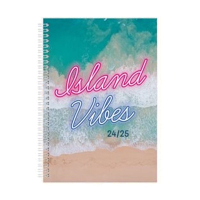 2024/2025 Spiral Bound Academic A5 Week To View Mid Year Diary - ISLAND VIBES