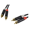 Dual Phono/RCA to Dual Phono/RCA Cable Black - 6M Lead from Instruments4music