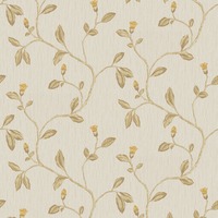 Lia Floral Trail Heavyweight Vinyl Wallpaper Yellow / Beige Holden Opus 35175