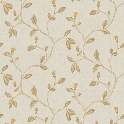 Lia Floral Trail Heavyweight Vinyl Wallpaper Yellow / Beige Holden Opus 35175
