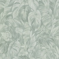 Play of Light Palm Leaf Textured Vinyl Wallpaper Sage Green Erismann 10416-07