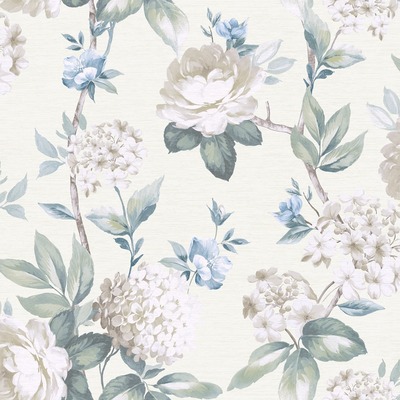 Keeka Floral Wallpaper Blue/Cream Arthouse 923802
