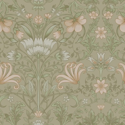 Vintage Floral Wallpaper Beige Holden 13551
