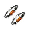 Aeon Friendship Bracelets - Dark Brown Baltic Amber & Leather from Atlas Accessories