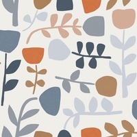Juni Tulip Wallpaper Blue / Red Fine Decor FD26535