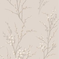 Laura Ashley Pussy Willow Wallpaper Dove Grey 113361