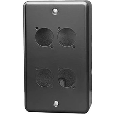Double Gang Plate and Box for D Series Connectors - 4 Way Vertical