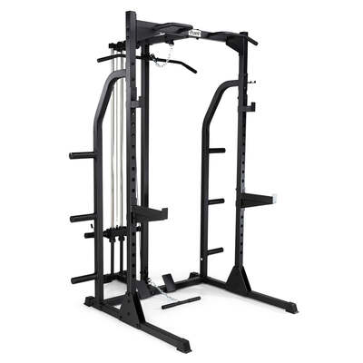 Fuel Fitness Power Rack with Hi-Lo Pulley