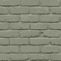 Painted Brick Wallpaper Sage Green Fine Decor FD43603