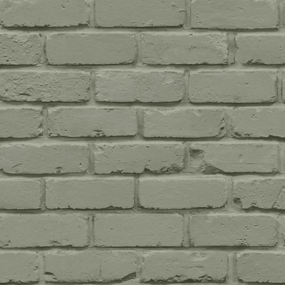 Painted Brick Wallpaper Sage Green Fine Decor FD43603
