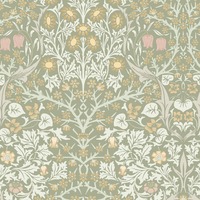William Morris At Home Blackthorn Wallpaper Sage Green 124253