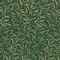 William Morris At Home Willow Bough Wallpaper Deep Green 124247