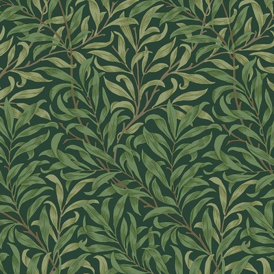 William Morris At Home Willow Bough Wallpaper Deep Green 124247
