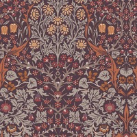 William Morris At Home Blackthorn Wallpaper Plum 124249