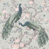 Laura Ashley Belvedere Wallpaper Sage Green 130113