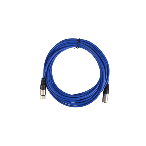 Balanced Mic Lead XLR Male to XLR Female - 10m Blue