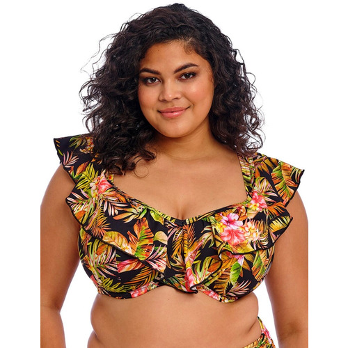 Elomi Tiger Valley Underwired Bikini Top - Black