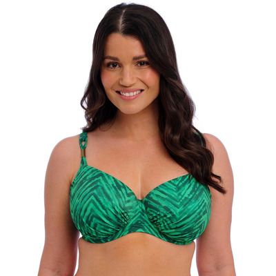 Fantasie Punta Mita Underwired Gathered Full Cup Bikini Top - Emerald