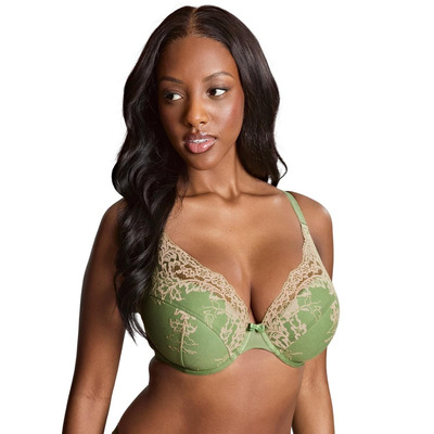 Panache Ana High Apex Plunge Bra - Sage/Sand - 32D

