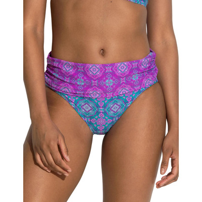 Pour Moi Venice Beach Fold Over Bikini Brief - Aquaburst - 2XL - 18
