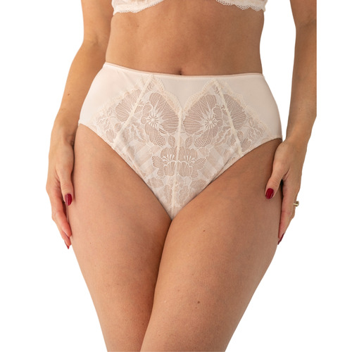 Pour Moi Atelier Lace High Waist Deep Brief - Ivory/Champagne