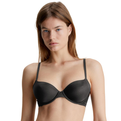 Calvin Klein Sheer Marquisette Lightly Lined Demi Bra - Black - 36B
