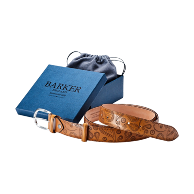 Plain Belt - Cedar Calf / Paisley Laser – Barker Shoes Ltd
