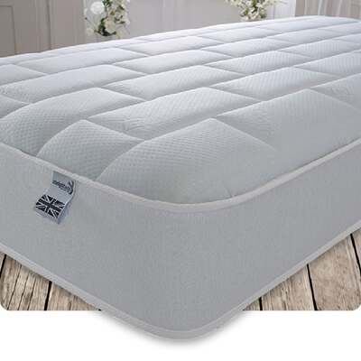 Starlight Beds 7.25" Deep Luxurious Cool Touch Big Bricks Quilting White Border with Memory Foam and Spring Mattress - 2ft6 by 5ft9 Shorty Mattress – Starlight Beds™