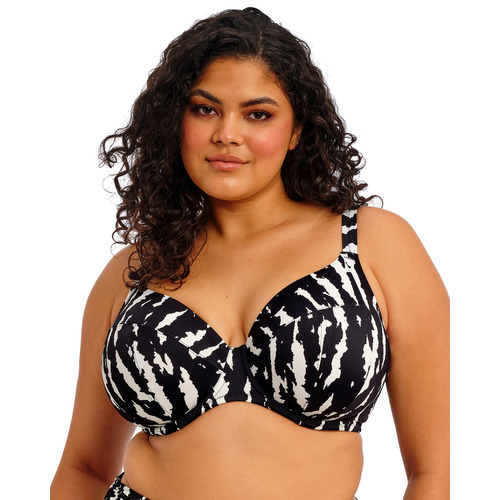 Elomi Echo Shell Plunge Bikini Top - Black