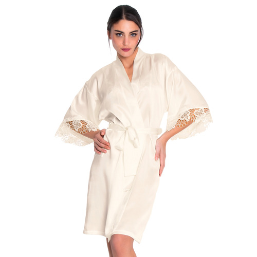 Lise Charmel Princesse Iris Mid-Length Negligee Gown - Ecru Nacre
