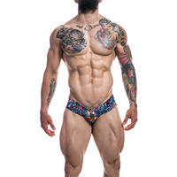 Cut4Men High Cut Cheeky Brief - Tattoo
