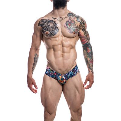 Image of Cut4Men High Cut Cheeky Brief - Tattoo