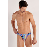HOM FUNKY STYLE Comfort Micro Brief - Navy Print