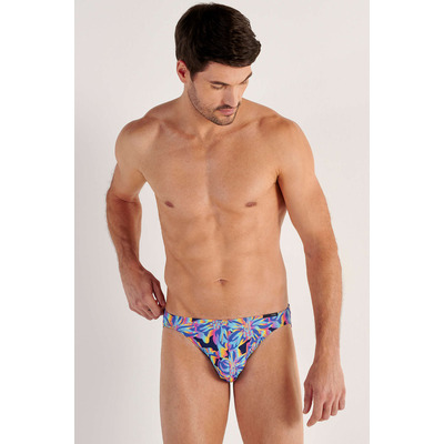 Image of HOM FUNKY STYLE Comfort Micro Brief - Navy Print